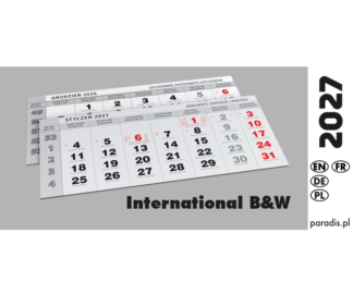 Kalendarium trójdzielne 2027 International Black