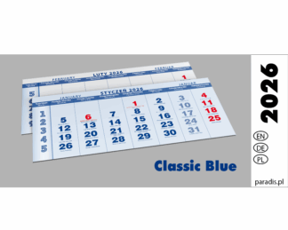 Kalendarium trójdzielne 2026 Classic Blue