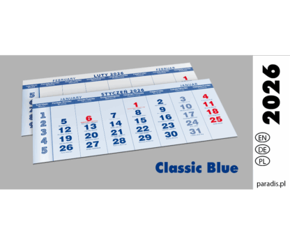 Kalendarium trójdzielne 2026 Classic Blue