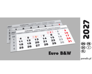 Kalendarium trójdzielne 2027 Euro