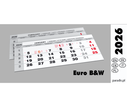Kalendarium trójdzielne 2026 Euro