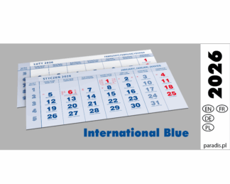 Kalendarium trójdzielne 2026 International Blue