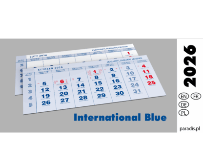 Kalendarium trójdzielne 2026 International Blue